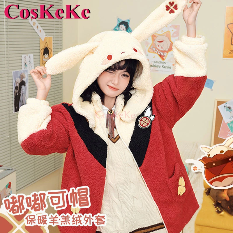 

CosKeKe Klee Cosplay Anime Game Genshin Impact Costume Derivative Product Fashion Lovely Plush Hoodie Coat Unisex Daily Outfit