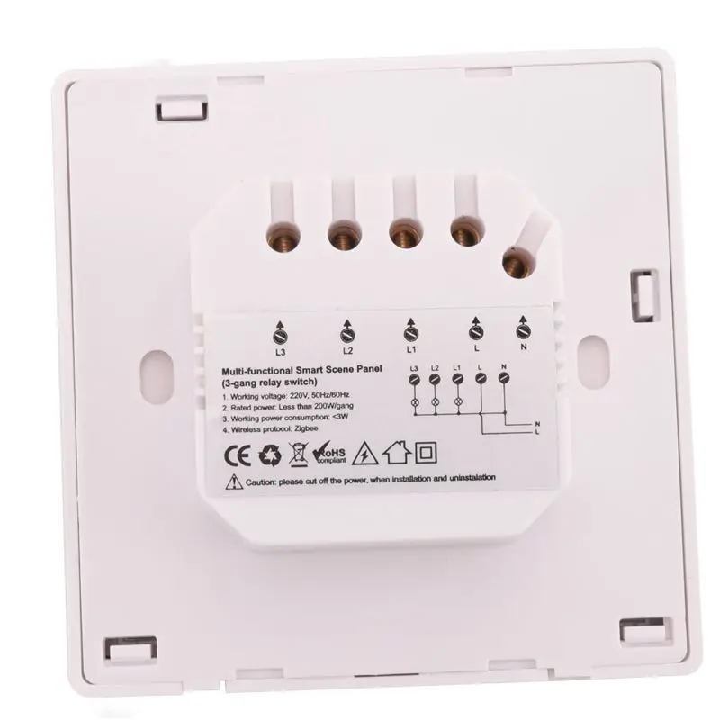 N35R-2X Tuya Smart Home Multiple Zigbee Smart Home Control Panel 4 Inch Switch Panel In-Wall Touchscreen For Home-EU Plug