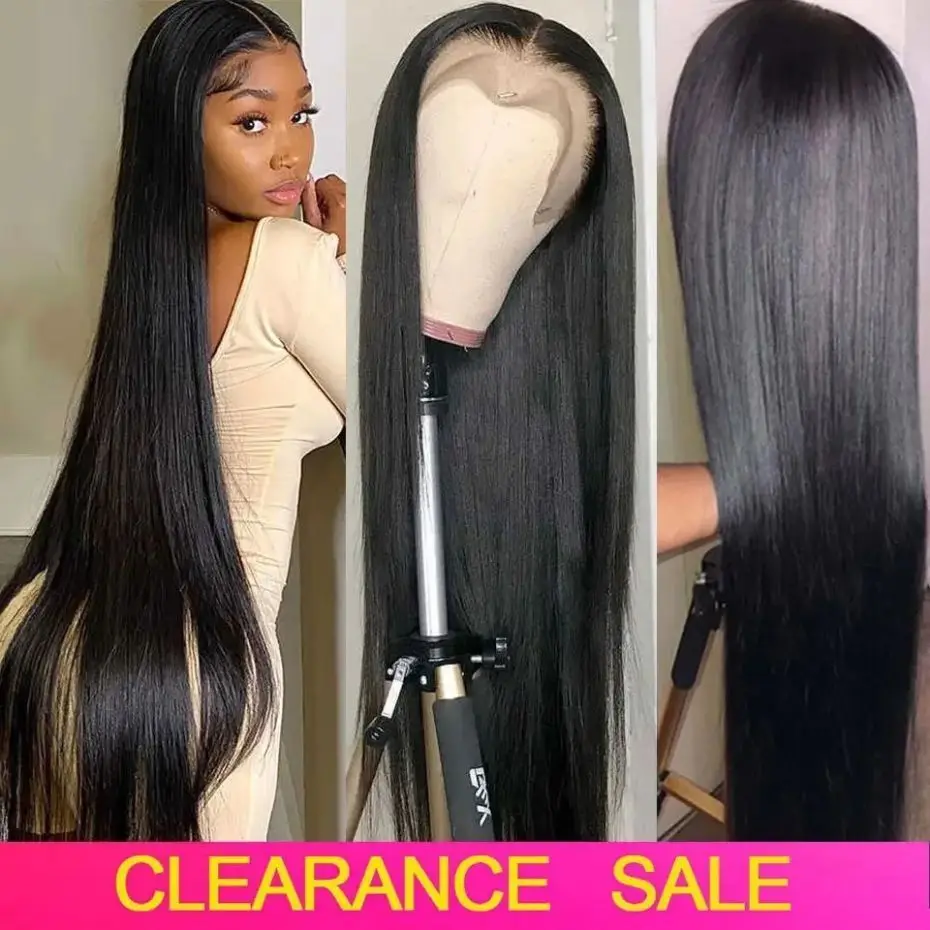 32Inch Brazilian 13x4 13x6 HD Transparent Lace Front Bone Straight Wigs Pre Plucked For Women Glueless Human Hair Wig MYLOCKME