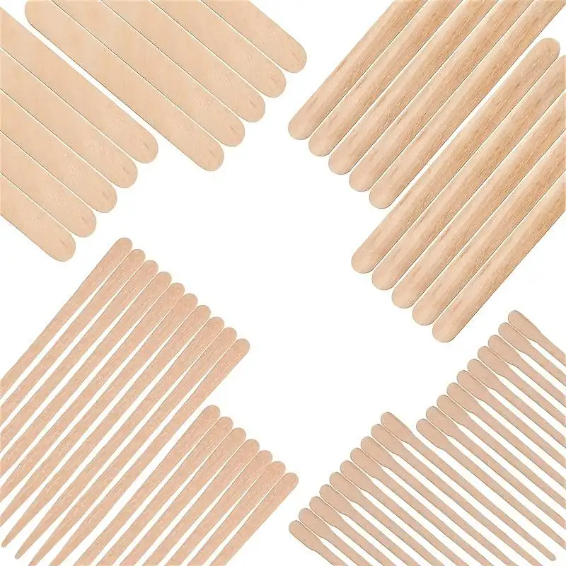 500PCS Woman Wooden Hair Removal Stick Disposable Depilation Spatula Wax Sticks Wood Face Eyebrows Waxing Spatula Beauty Tool