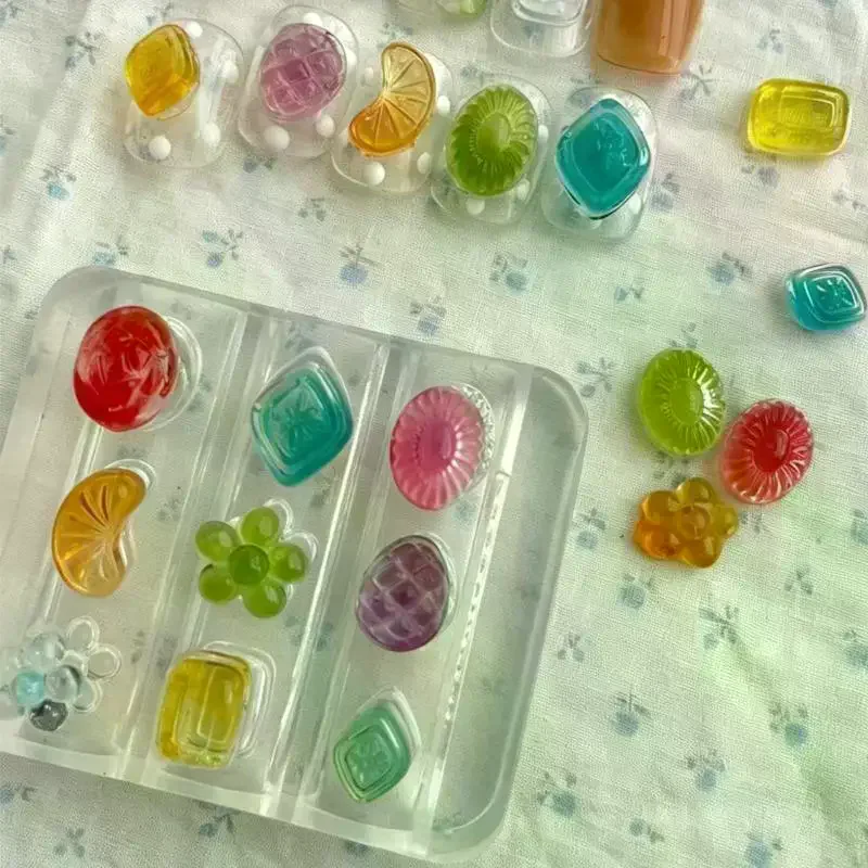 Summer Fruit Candy Nail Art Silicone Mold Fashion Belt Design Nail Art Decors Diy Nail Stamping Plate