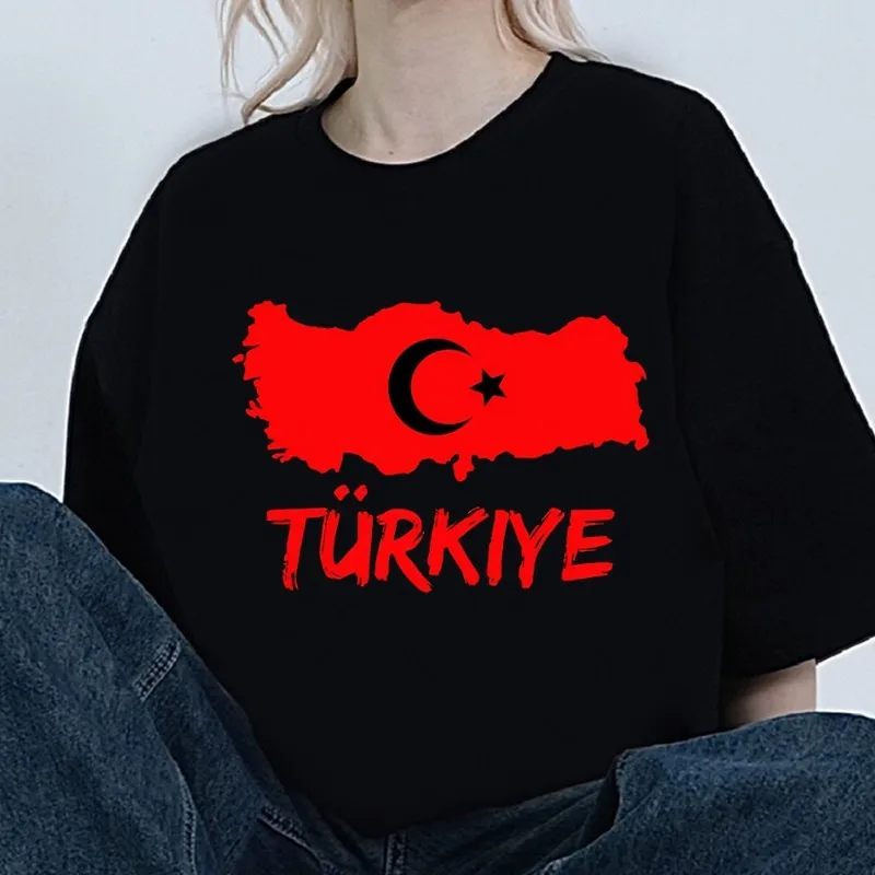 turkey design turkiye T Shirt Men Couple Combination Clothes Short Sleeve Collar Fashion Women Cotton