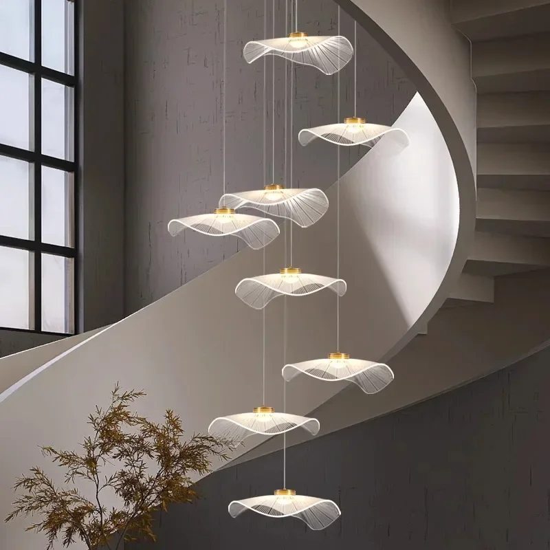 

Modern home decor led lights pendant light lamps forstaircase Chandeliers for living room hanging light indoor lighting