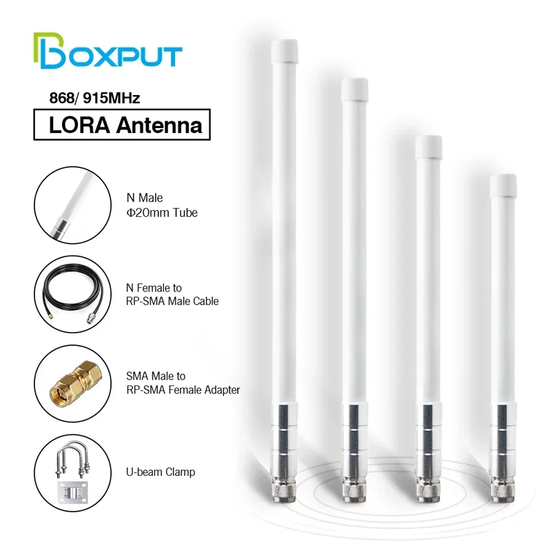 BOXPUT Outdoor Helium Miner LoRa Antenna 868MHz/ 915MHz Waterproof High Gain RAK Hotspot Mining Antena For Lorawan Router Modem