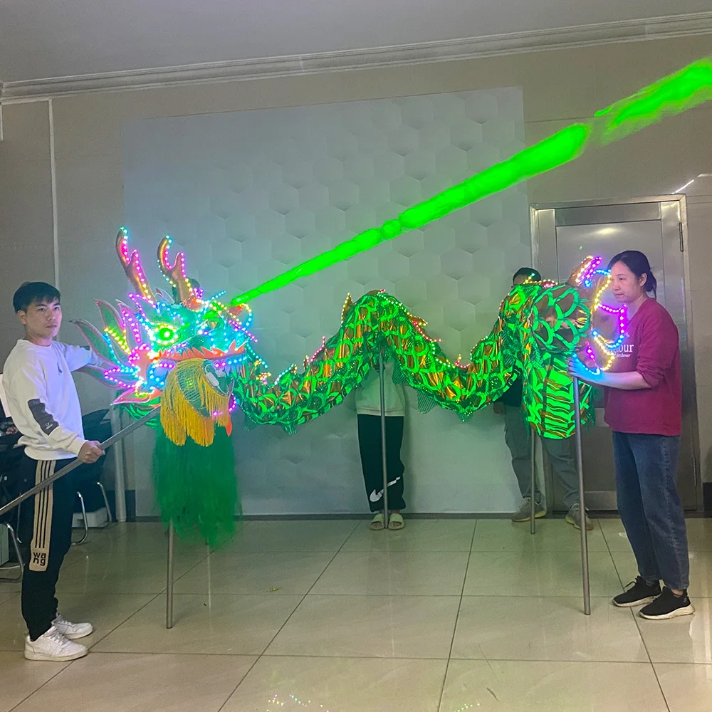 LED traditional Chinese dragon dance costume Luminous dragon performance set festival party performance glow-in-the-dark dragon