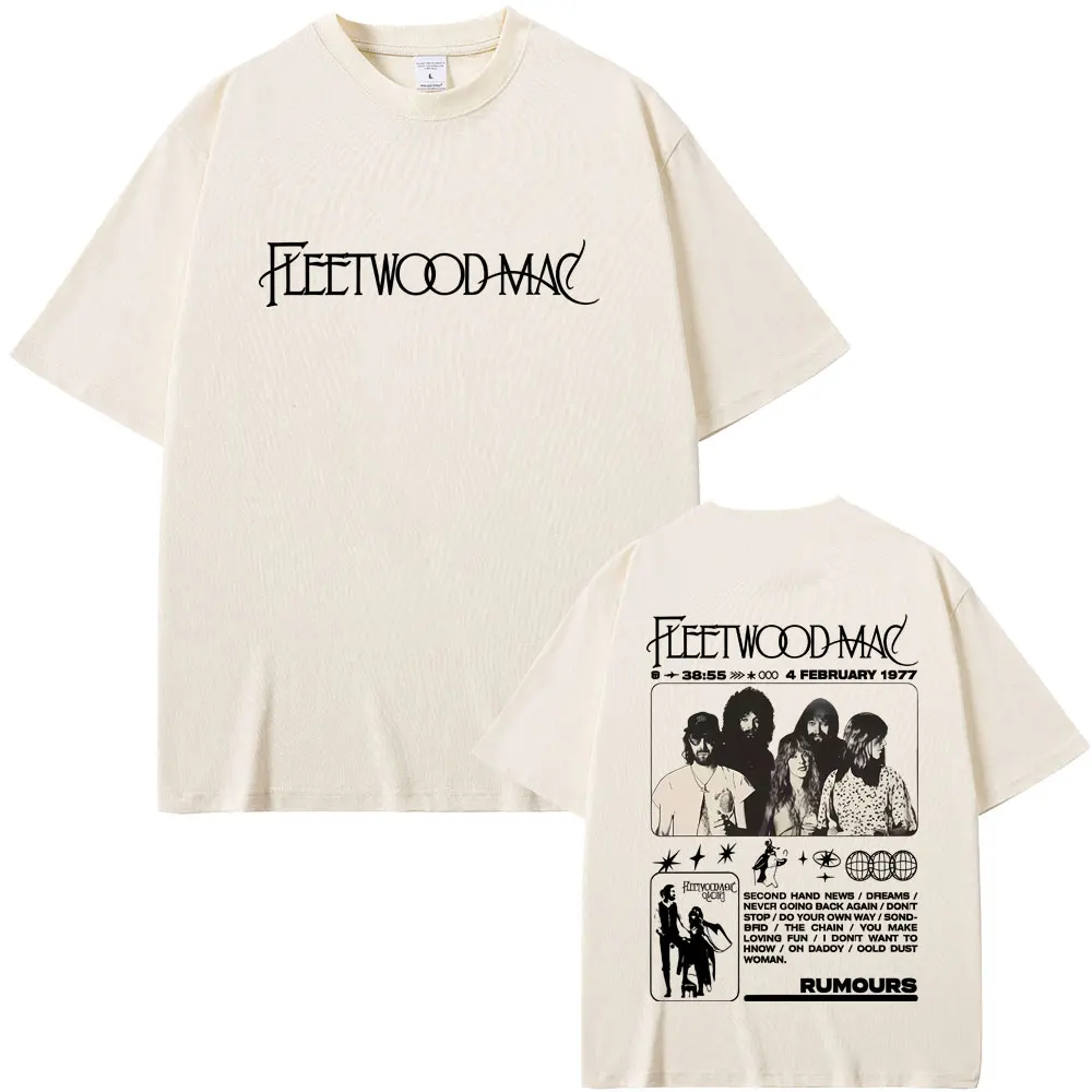 

Rock Band Fleetwood Mac Rumours Graphic T-shirt Men Women Casual Cotton Vintage T-shirts Stevie Nicks T Shirt Classic Streetwear
