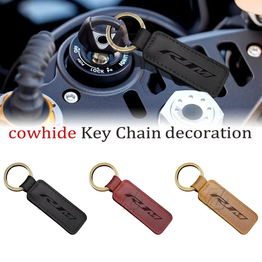 

For Yamaha YZF-R1M R1M Key Motorcycle Cowhide Keychain Key Ring Motorcycle key pendant