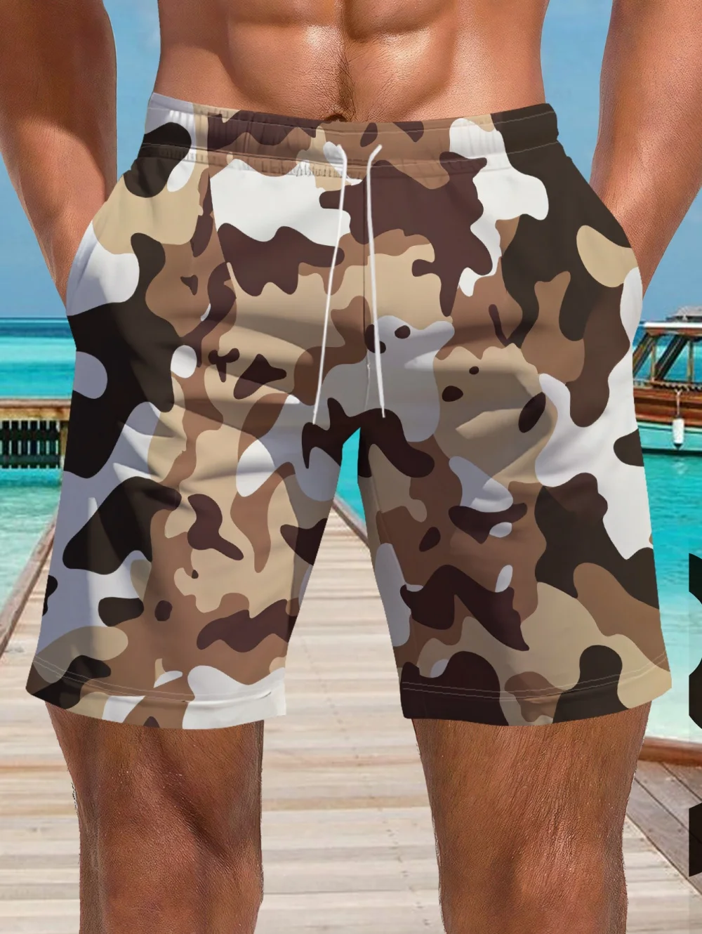 New 3D Printed Camouflage Graphics Beach Shorts Surf Board Trunks Short Pants Sports Shorts Swimwear Oversize Man Summer Clothes