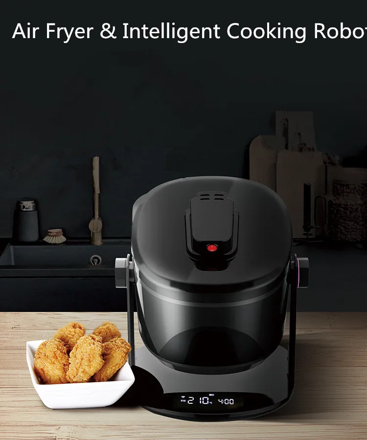 آلة طهي الهواء المنزلية التلقائي الطبخ عالية الطاقة موقد ساخن وعاء الطبخ آلة ذكية روبوت