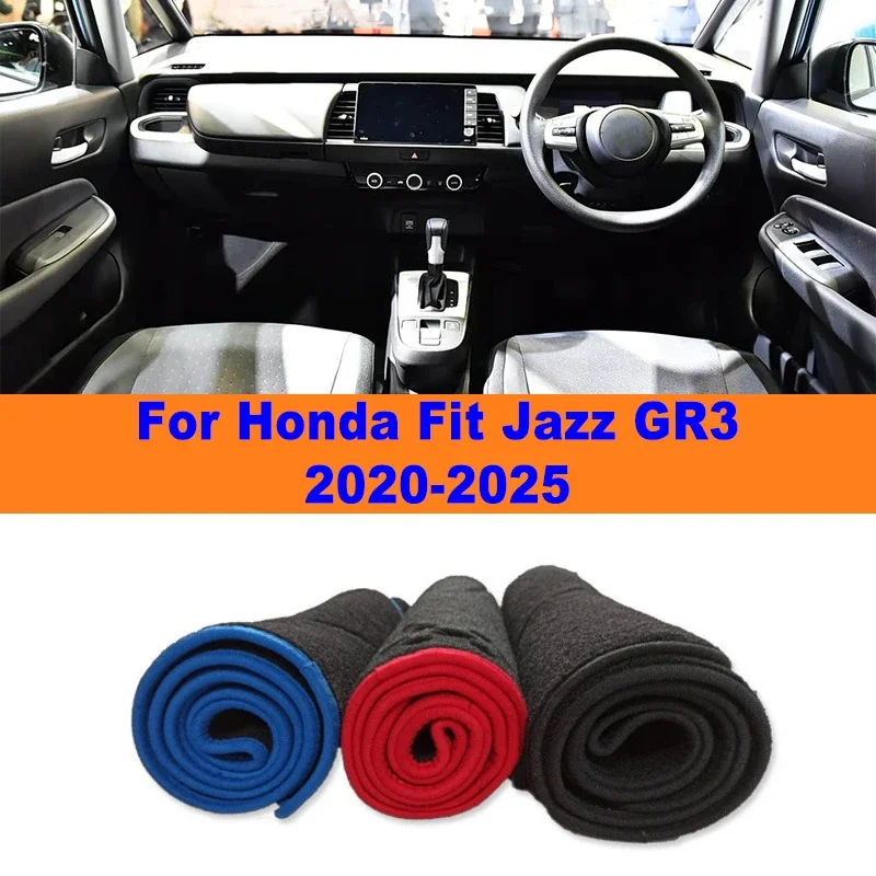 

Anti-Glare Dashboard Cover Dash Mat Non-Slip Sun Shade Pad Interior Protector For Honda Fit Jazz GR3 2020-2025 Car Accessories