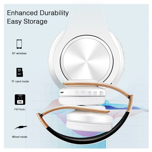 Imagen 2 del producto Auriculares inalámbricos estéreo Auriculares Bluetooth con micrófono Ranura para tarjeta SD para niñas - Estilo Samsung Sport - 20 horas de reproducción