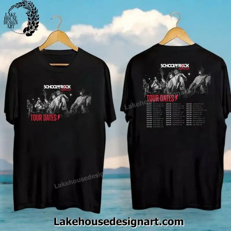 

2-сторонняя многоцветная футболка School Of Rock Allstars 2025 Tour