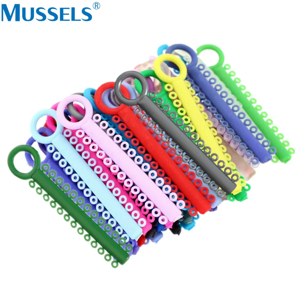 20 bastoncini = 520 pezzi fascette elastiche ortodontiche dentali elastici per staffe bretelle odontoiatria anello elastomerico leghe laboratorio