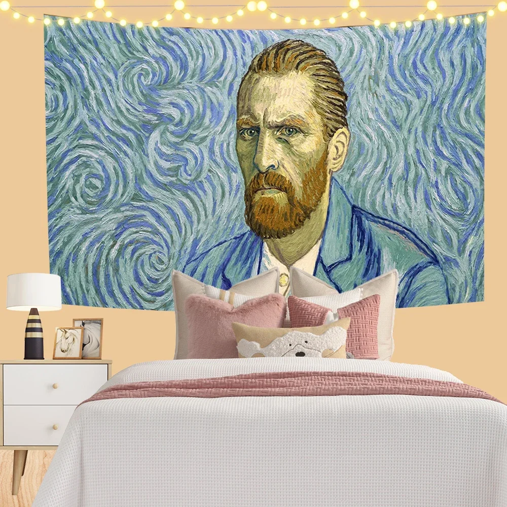 Famous oil painting Tapestry Wall Hanging Witchcraft Wall Tapestry Hippie Wall Carpets Dorm Decor Psychedelic Tapestry