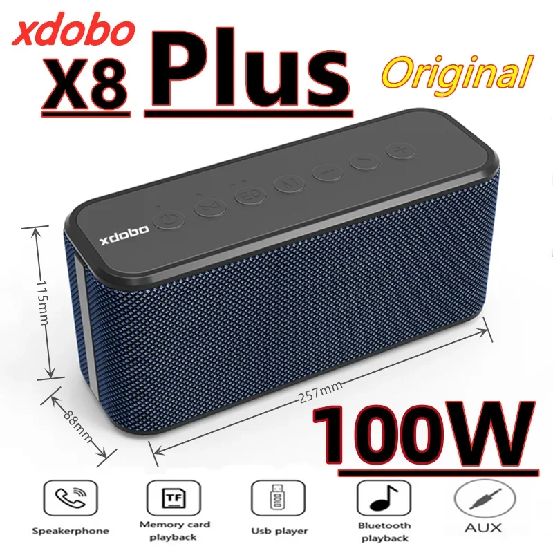 80W Super Power Subwoofer Sound IPX5 TWS XDOBO X8 MAX Boombox Outdoor Camping Column Caixa De Som Bluetooth Speaker 20000mAh