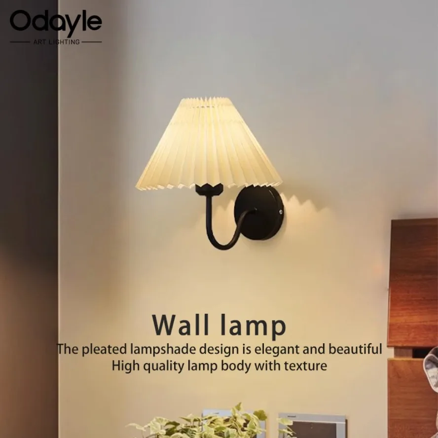 

Modern LED Wall Lamp Fabric Wall Lamp Minimalist and Creative Interior Lighting Living Room Bedroom Corridor Decoration Lighting