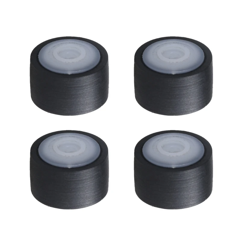 4PCS Cassette Tape Recorder Pinch Roller Wheel Rubber Pressure Recorder Belt Pulley Set Replacement