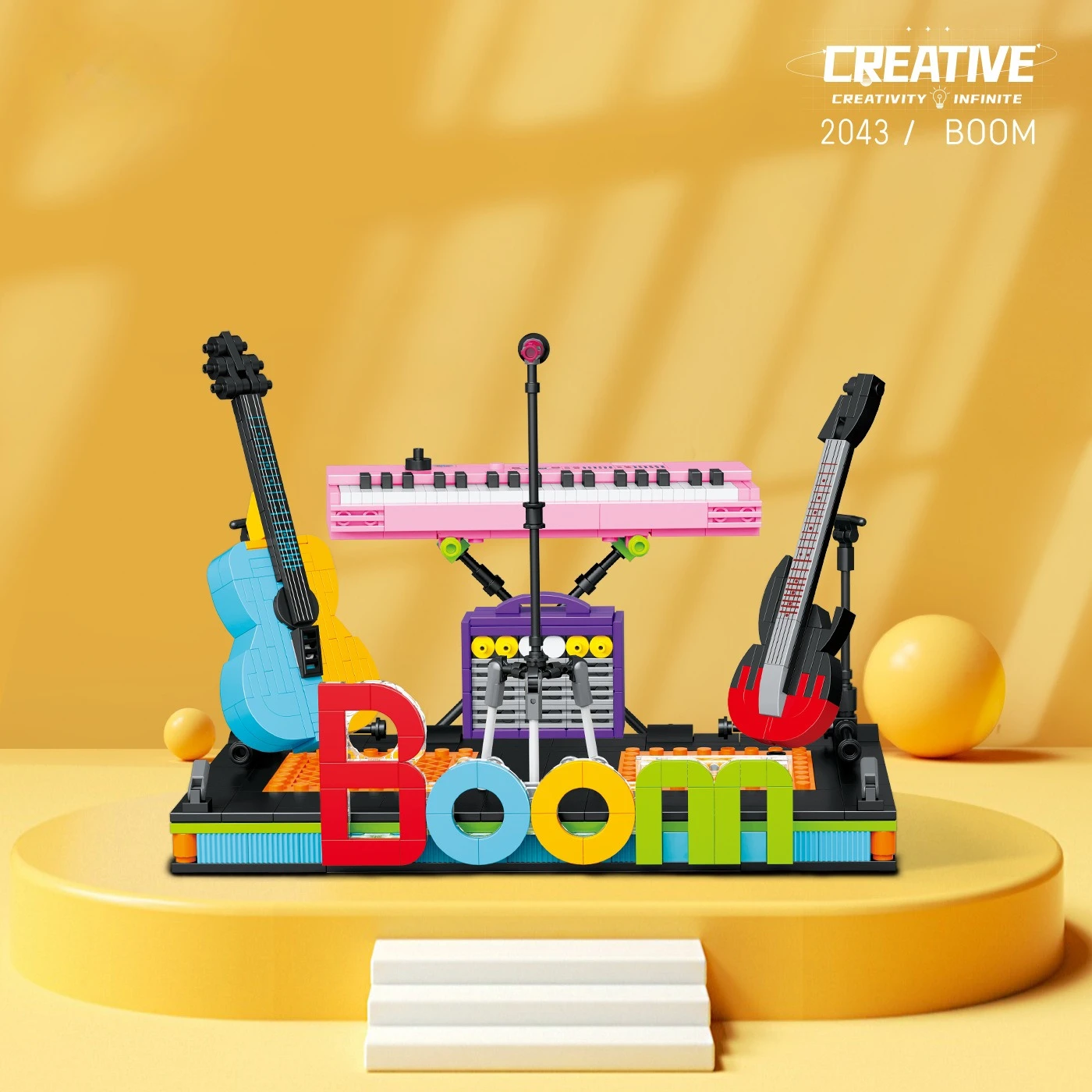 

2042Wholesale of small particle building blocks, rock band scene, educational toys, and gifts for boys and girls