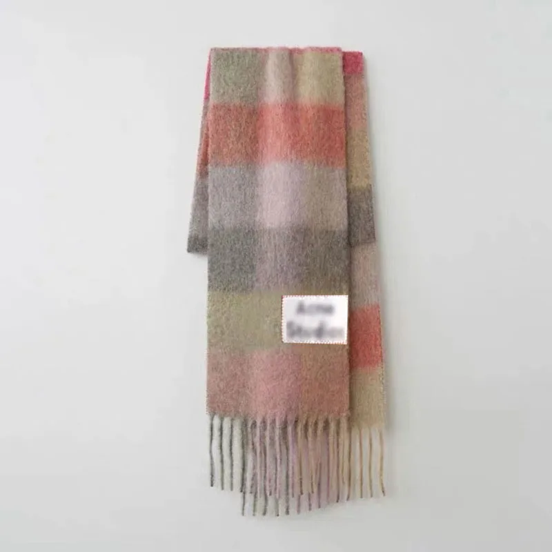 Luxury Brand Cashmere Warm Scarf AC for Women Design Winter Men Shawl Wrap Pashmina 2024 Plaid Female Bufanda Echarpe Foulard