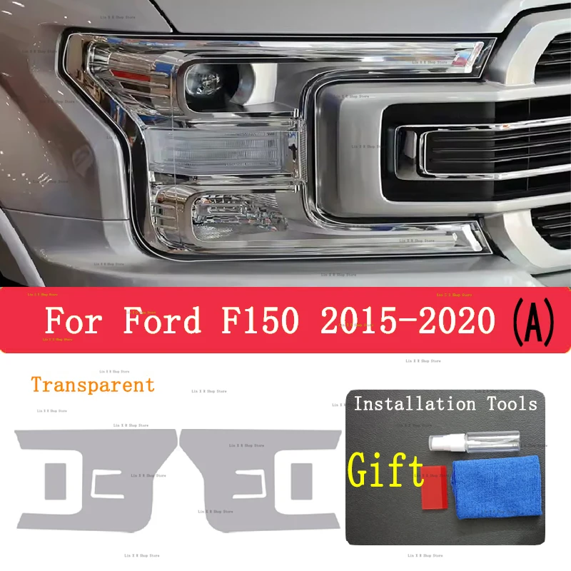 

For Ford F150 （2015-2020） Headlight film car exterior modification scratch resistant invisible transparent TPU protective film