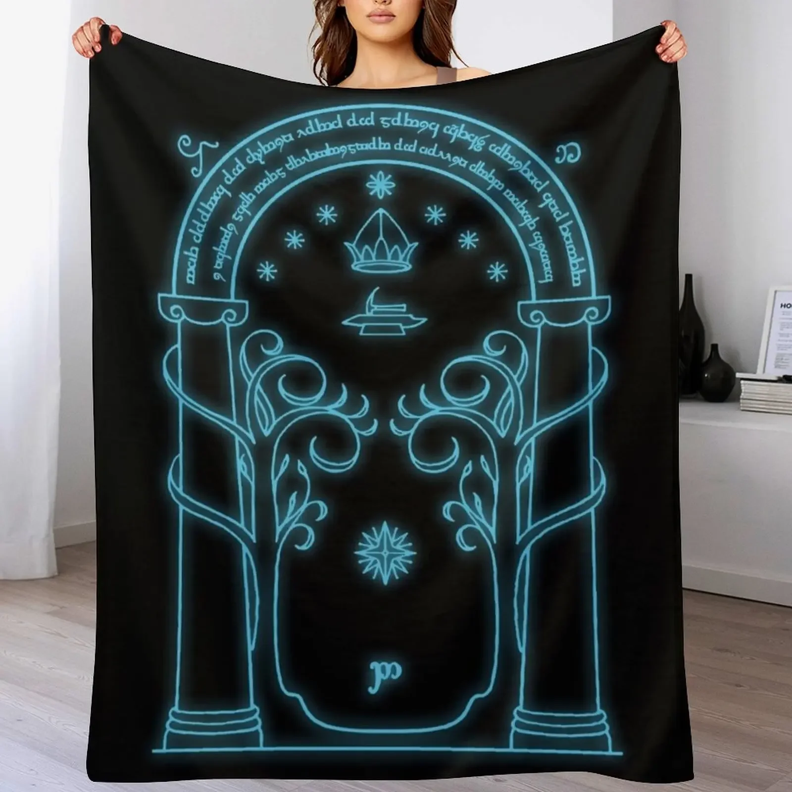 

Moria Door Throw Blanket anime decorative Baby Decorative Sofas Blankets