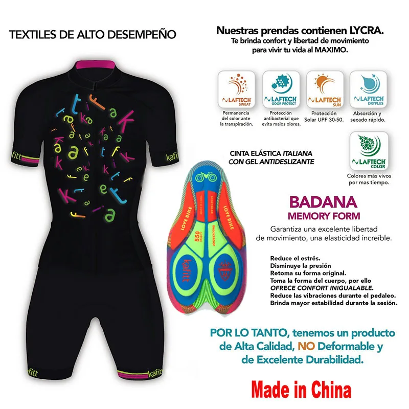 KAFITTCycling Jumpsuit Women\'s Gym Clothes Wholesale Resale Free Shipping Bike Macacao De Ciclismo Feminino Spain Jumpsuit Velo