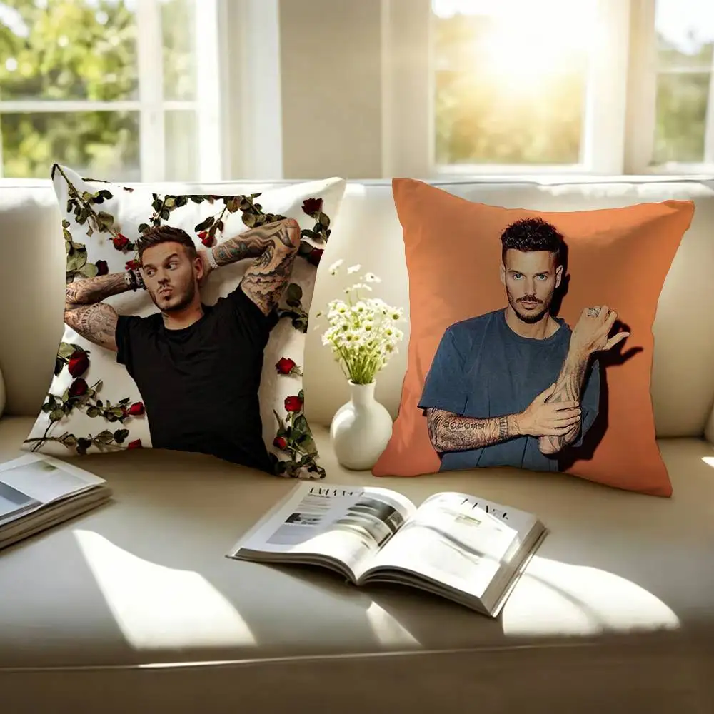 Pop Singer Matt Pokora Pillow Case Square Double-Sided Sofa Cushion Cover Bedroom Bedside Pillow