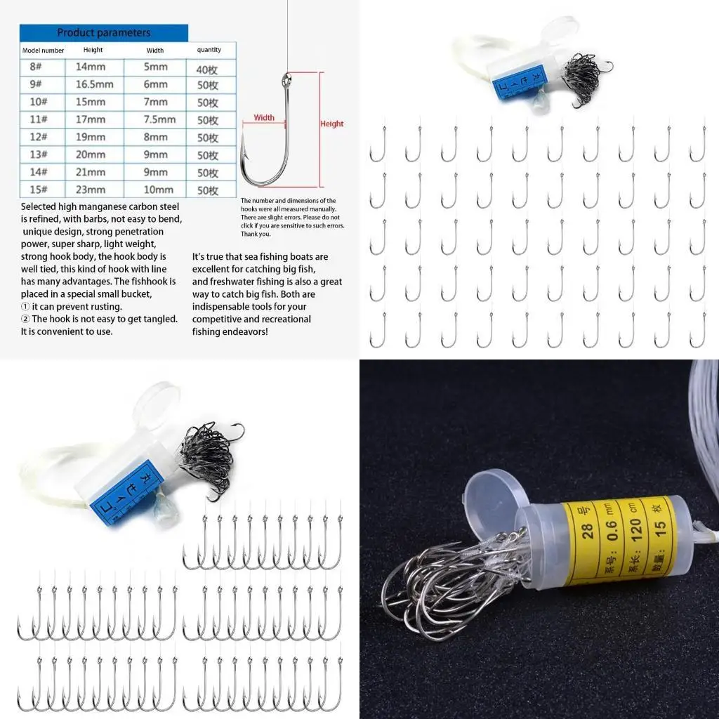 

R6FE Fishing Tackle Tools Barbed Hooks Fishing Hooks Convenient To Carry and Storage