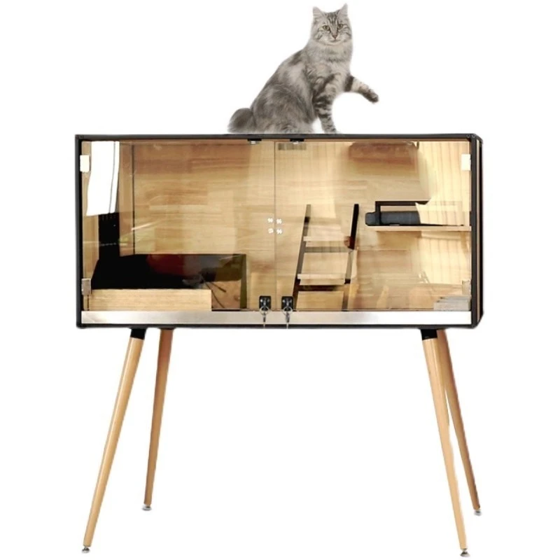 

Роскошный шкаф-витрина из массива дерева для кошачьего гнезда, хит продаж