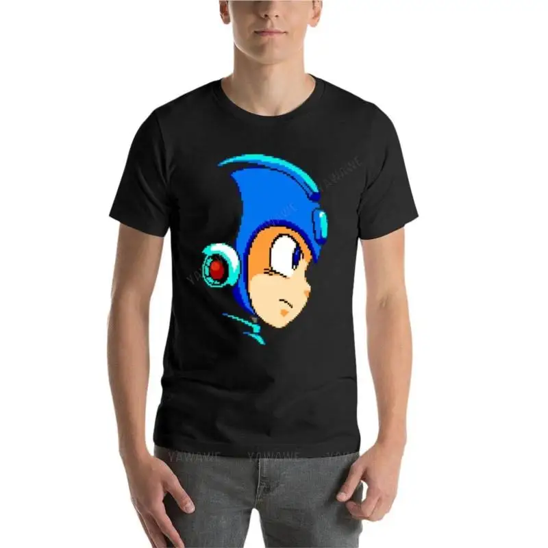 Mega Man-camiseta gráfica personalizada masculina, roupas de verão, marca grande e alta, tops de algodão