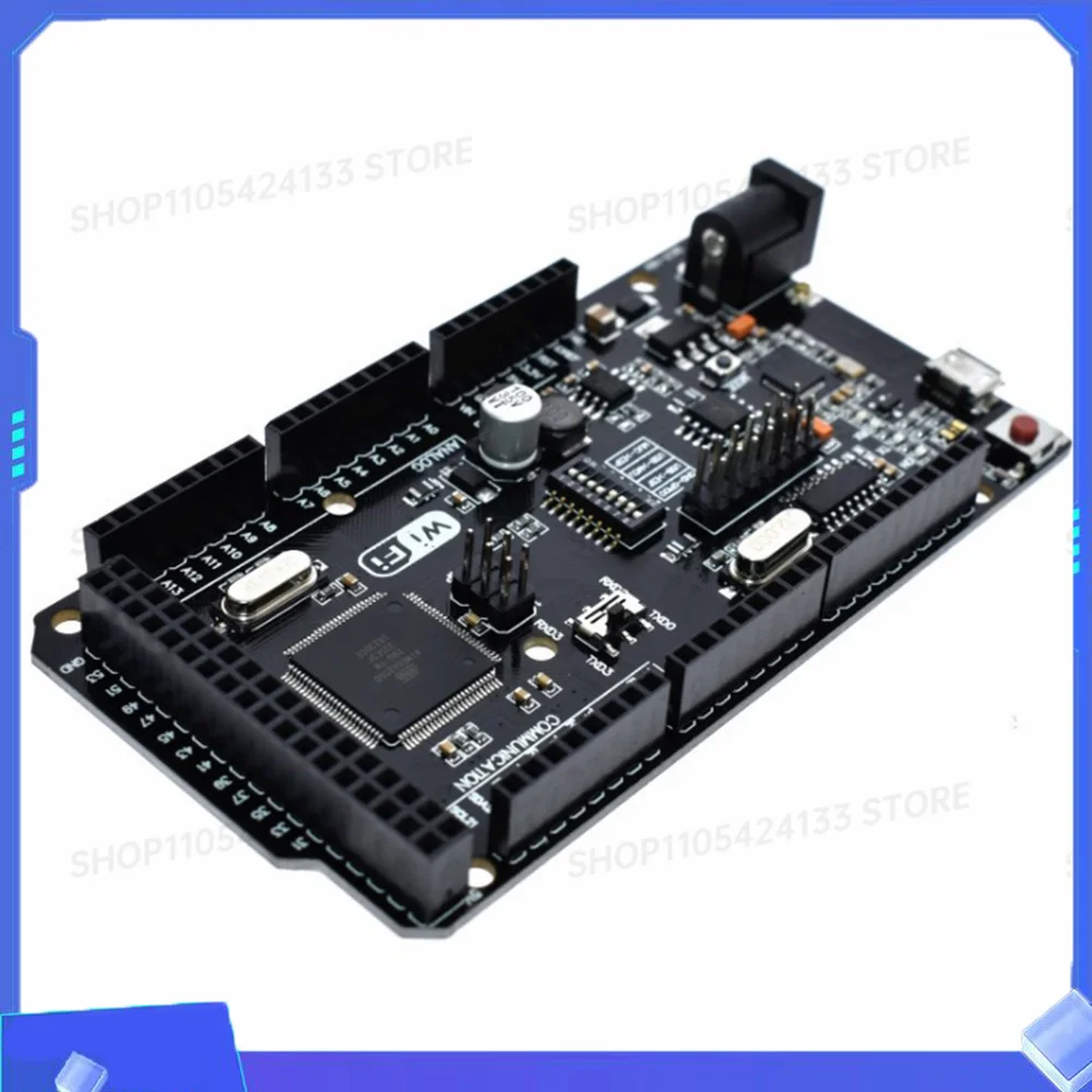Mega2560+WiFi R3 ATmega2560+ESP8266 (32Mb memory) USB-TTL CH340G Compatible For Arduino Mega NodeMCU WeMos ESP8266