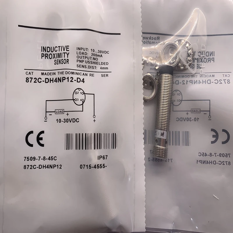 

New Proximity Switch Sensor in Stock 872C-DH4NP12-D4 872C-DH4NN12-D4 High Quality Seller One-year Warranty