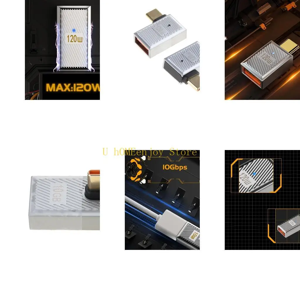 B0KF USB to USB C Adapter Type C Male to USB Female Converter USB Female Charging
