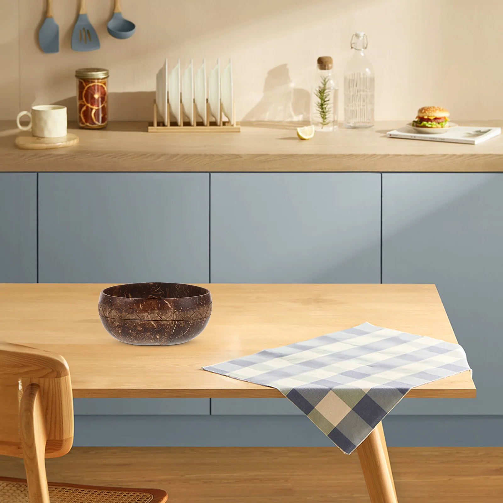 

Large Polished Natural Coconut Shell Soup Bowl Dessert Salad Smoothie Breakfast Dinner Tableware Decoration Coconut Shell Bowl