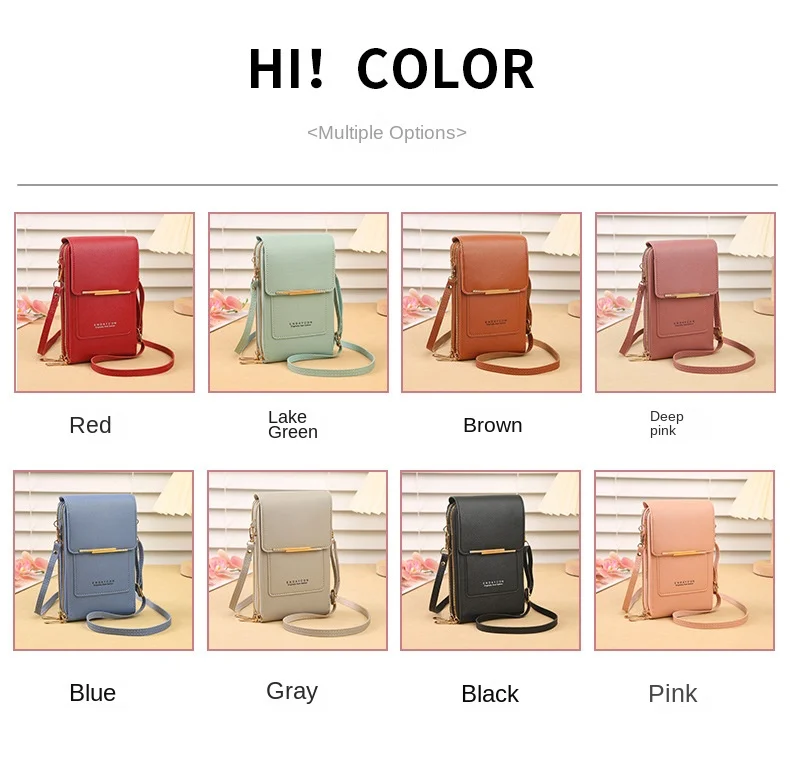 Crazy Bag Fashion Touch Screen Lock Handytasche Damen Handy Kartenhalter Umhängetasche Umhängetasche – Detail 2