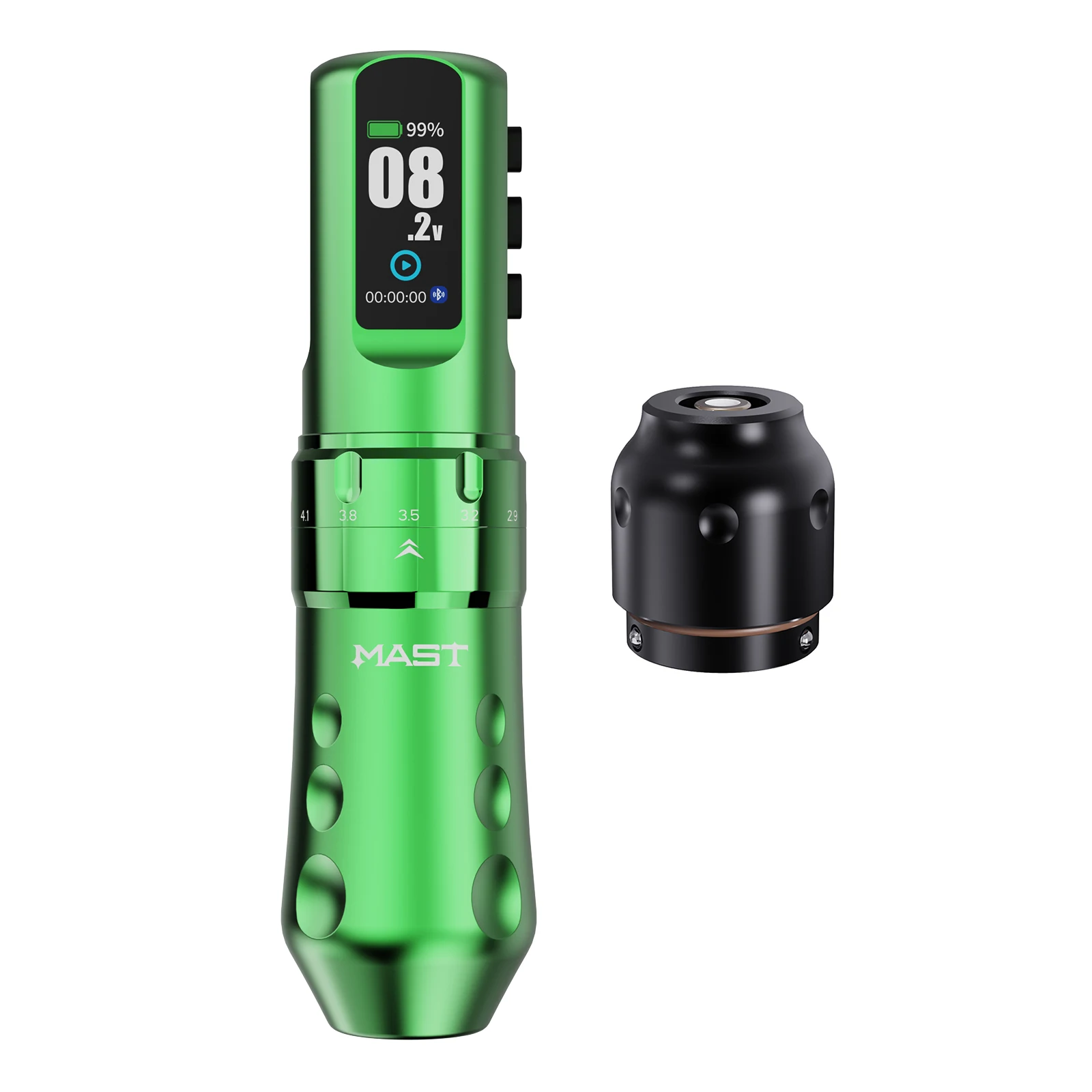 Mast Flip 4 Pro Volledige Draadloze Tatoeëerkit 7 Slagen (2,5-4,5 mm) 2 Batterijen 2000 mAh voor Lijnwerk Schaduw en Kleuring Tatoeëerspullen