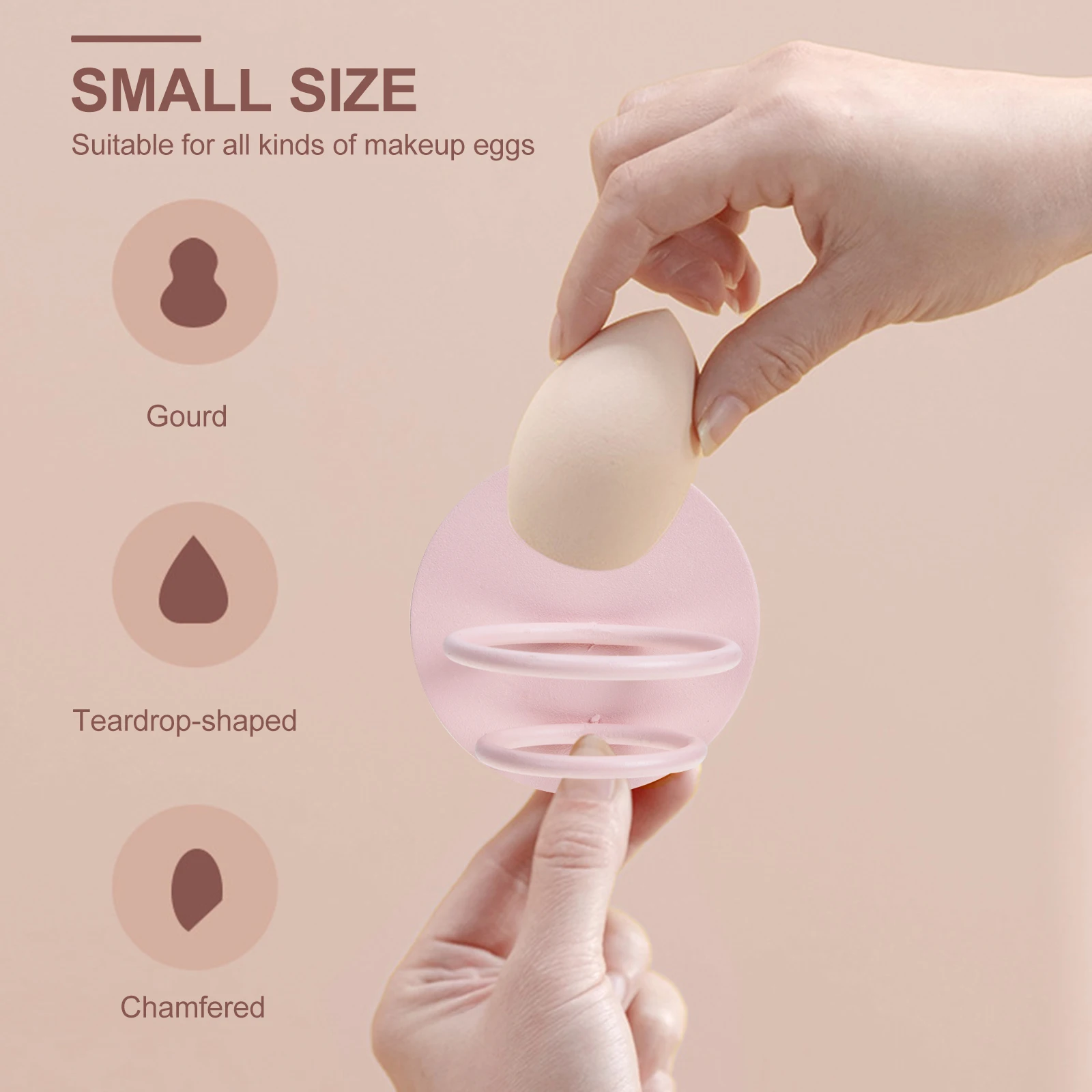 

2Pcs Makeup Sponge Holder Beauty Egg Rack Powder Puff St Storage Container Cotton Rounds Pad Accessories Wall Hanging Design