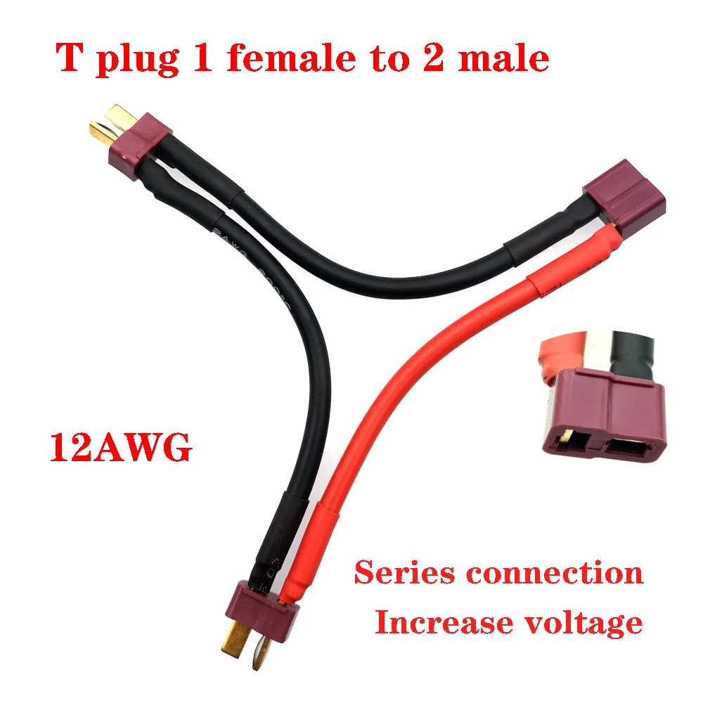 2 Way 3 Way Battery Adapter Cable Y-shaped Harness Connector XT60 XT90 Series Line T Head XT60 Parallel Line Connectors/wiring