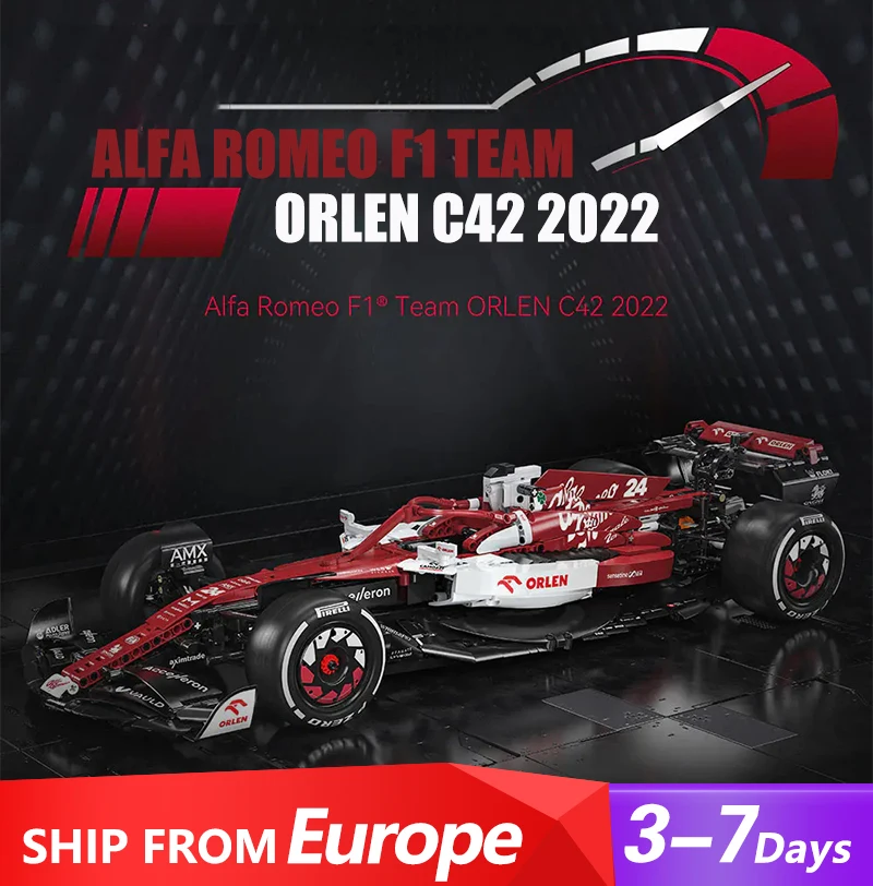 Technical Racing Car 64005 Alfa Romeo F1 Team ORLEN C42 2022 Model 1868PCS Building Blocks,Sports Model Car for Muscle Car Fans