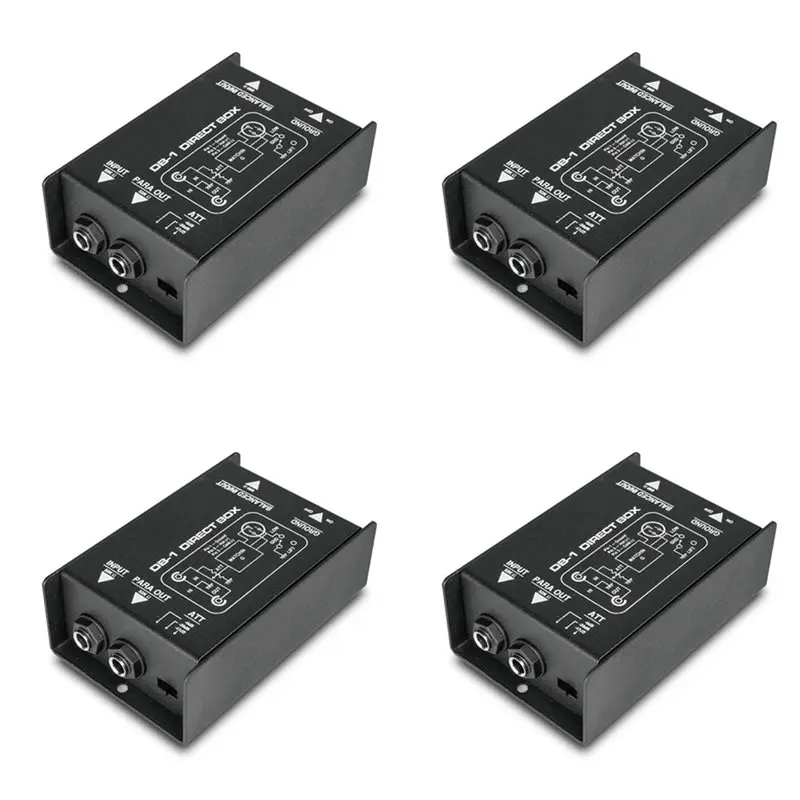 Classic-4X Professional DIRECT BOX Single Channel Passive DI-Box Direct Injection Box Balanced & Unbalance Signal New
