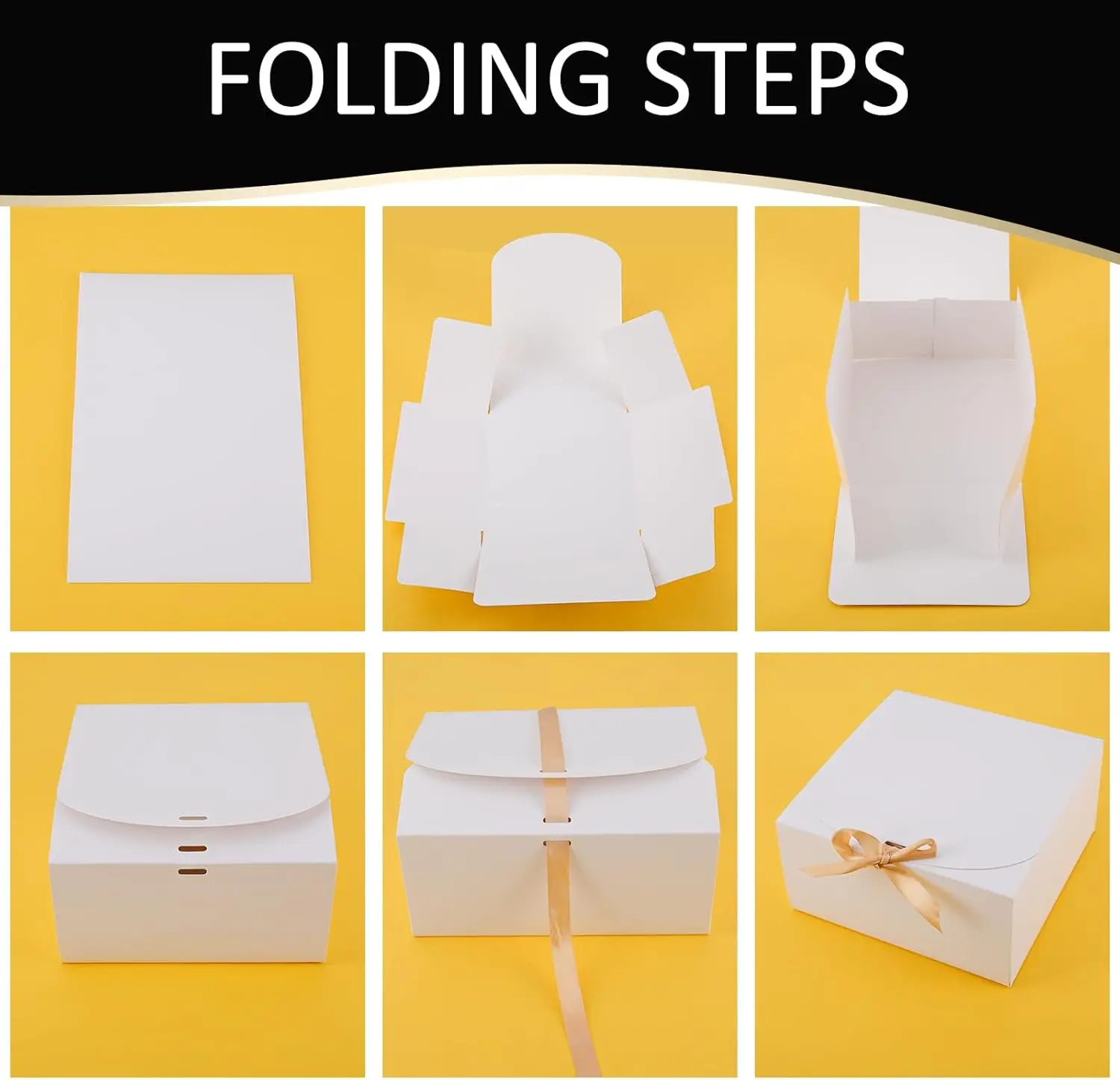 10/20 علب هدايا مع أغطية، علب هدايا بشرائط فيونكة، لصناديق ورق كرافت للهدايا، وتغليف الزفاف وأعياد الميلاد والمهرجانات