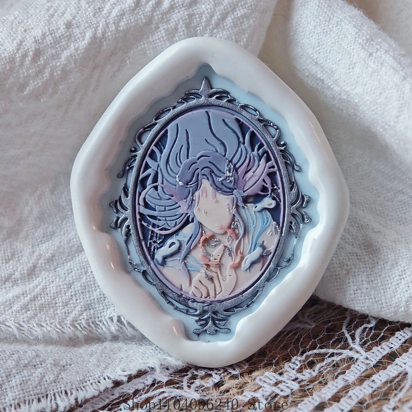 

Game Anime Love and Deepspace Rafayel Cosplay Handmade Stamper Signet Cartoon Wax Seal Stamp Model Copper Nipple in stock