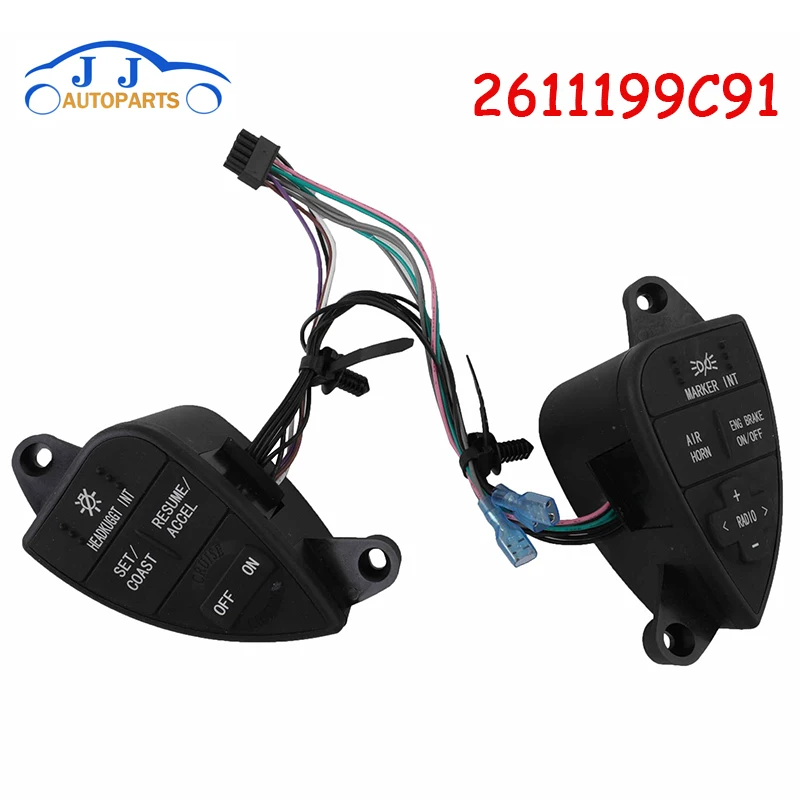 2611199C91 Cruise Control Radio Horn Dome Steering Wheel Combination Switch For 07-16 International ProStar