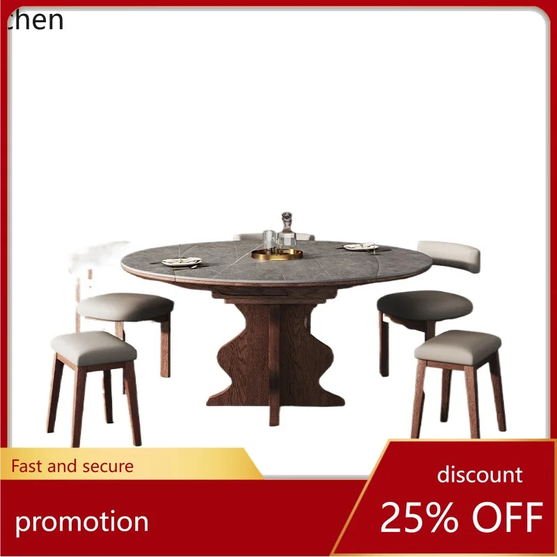 

CZ light luxury simple style small apartment household solid wood telescopic folding rock slab