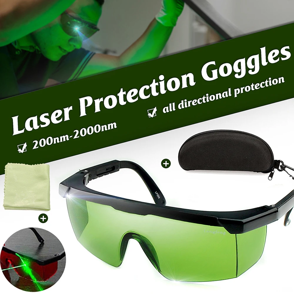 1PC gafas de protección láser 200nm-2000nm gafas de seguridad láser IPL-2 OD + 4 gafas protectoras elegantes