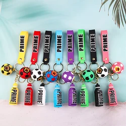 1Pc Prime Drink 3D PVC Keychain Fashion Bottle Key Chain For Unisex Ornament Car Bag Pendant Keyring Accessories Gift