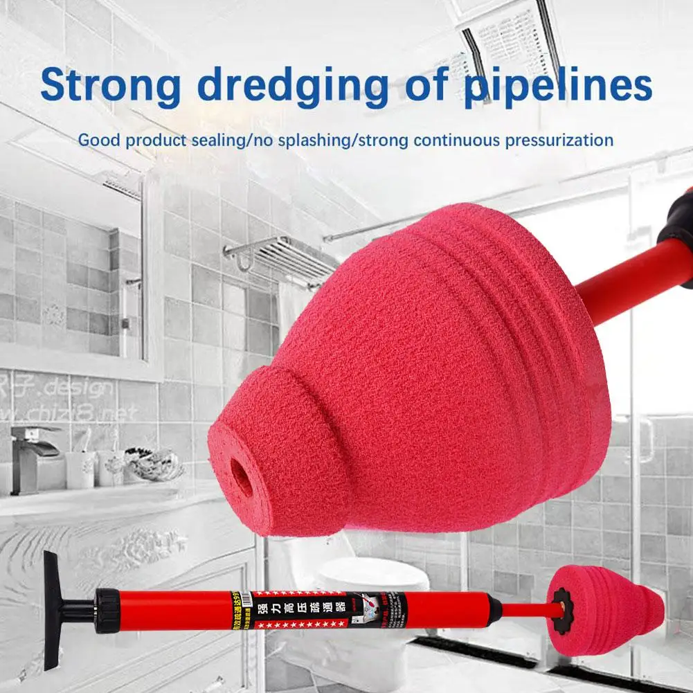 High Pressure Toilet Unblock One Shot Toilet Pipe Plunger Silicone Quickly Unblock Household Toilet Sewer Dredging Plunger