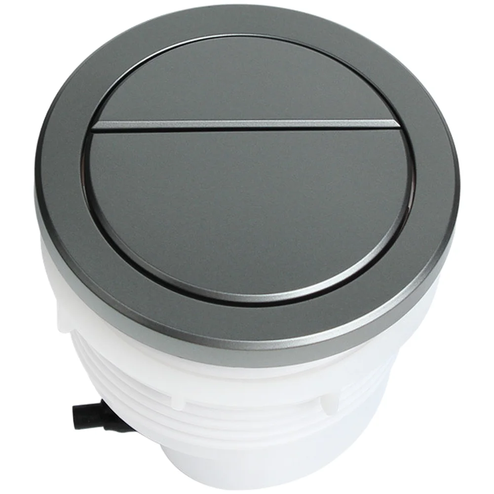 Dual Flush Toilet Button for Concealed Cisterns Round Push Plate ABS Material Pneumatic Operation Water Saving Capability