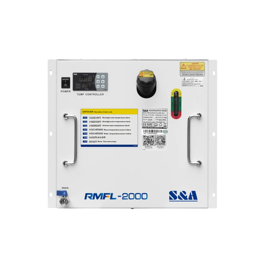 S & A-enfriador láser de fibra de recirculación, montaje en estante, RMFL-2000ANT/RMFL-2000BNT para máquina de soldadura láser de fibra de mano de 2KW