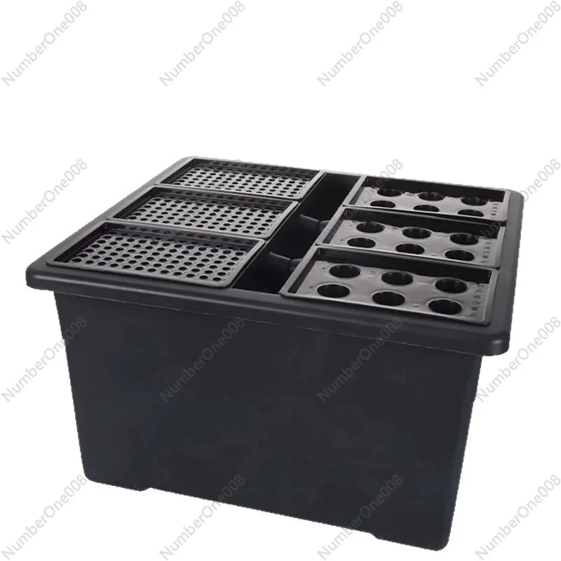 Plant Hydroponic Box Laboratory Cultivation Box Black Light Proof 6 Well 96 Well Wheat Rice Growing Tray Gardening